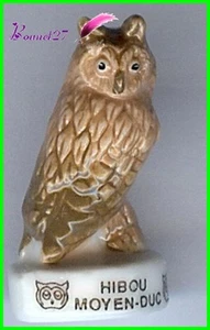 Feve Les Chouettes et Hiboux owl Edition Atlas " L' Hibou Moyen Duc " #C50 - Imagen 1 de 1