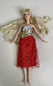 Barbie Doll Blonde Hair Blue Eyes Head 1998 Body 1999 W Dress - Picture 1 of 6