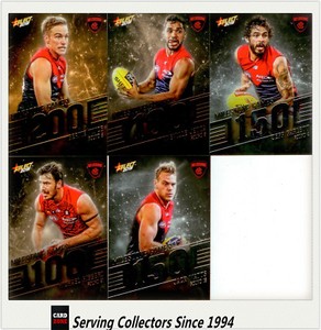 AFL Trading Card MILESTONES SUBSET COMPLETE FULL TEAM SET-MELBOURNE-2012-2018