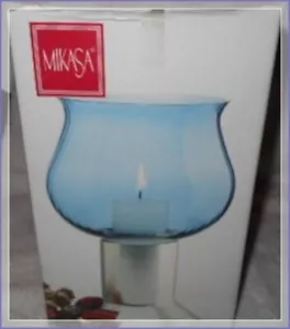 MIKASA INSPIRATION BLUE HURRICANE LAMP - Picture 1 of 2
