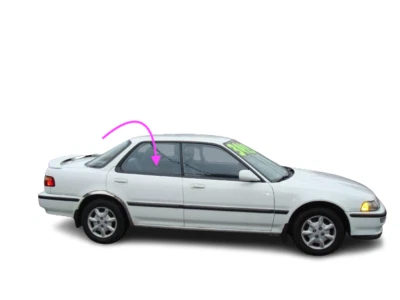 Acura Integra 1990-1993 sedán 4D trasero derecho pasajero puerta lateral ventana vidrio Foto 1 de 4