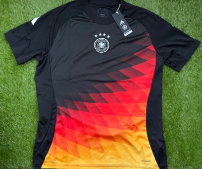 DFB Adidas Pre-Match Shirt Gr. XL XXL Deutschland Trikot schwarz Aufwärmshirt