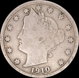 1910 5C Liberty Head "V" Nickel Uncertified Circulated - Picture 1 of 2