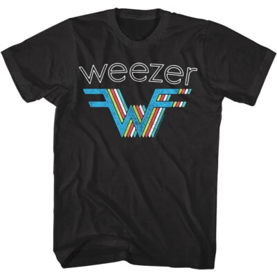 Camiseta para hombre Weezer 3D logotipo arco iris hacer creer banda de rock alternativo poder Foto 1 de 3