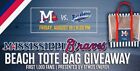 #/1000 LIMITED MISSISSIPPI BRAVES ATMOS ENTERGY BEACH TOTE BAG POUCH TICKET MORE