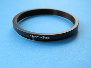 52mm to 49mm Stepping Step Down Ring Camera Lens Filter Adapter Ring 52mm-49mm - Picture 1 of 2