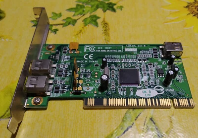 Scheda Firewire 400 IEEE 1394 6 pin PCI interna per computer NON TESTATA - Immagine 1 di 2