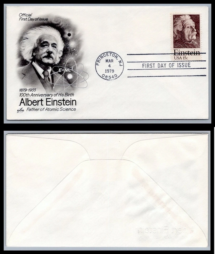 US FDC # 1774 15c Albert Einstein  ArtCraft  L.Cancel 1979, 9Q228 - Image 1 of 1