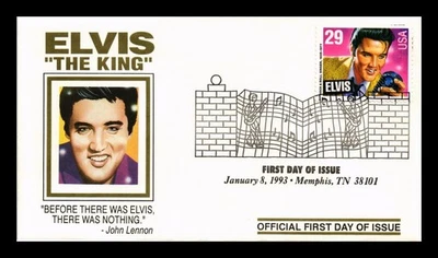 DR JIM STAMPS US COVER ELVIS PRESLEY ROCK & ROLL LEGEND OF MUSIC FIRST DAY ISSUE - Image 1 of 2