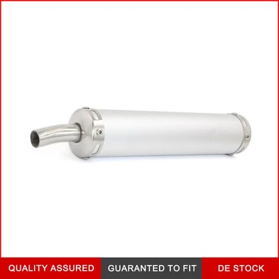 Universal Motorrad Schwanz Auspuffrohr Schalldämpfer 280mm x 60mm Silber Ton - Bild 1 von 4
