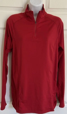 Женский красный пуловер REI Co-op 1/4 на молнии с длинным рукавом туристическая рубашка - размер S - Изображение 1 из 4