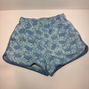 Vineyard Vines Girls Pima Cotton Shorts Blue Abstract Turtle Sz S7-8 - Picture 1 of 10