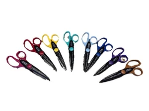8 Pair Fiskars Paper Edgers Scissors- Great For Crafting - Picture 1 of 2
