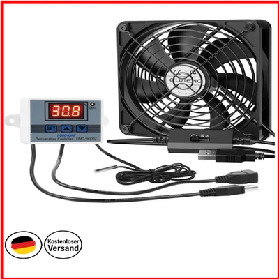 Digitaler Temperaturregler | 3-Geschwindigkeitssteuerung | Metallgitter - Bild 1 von 4