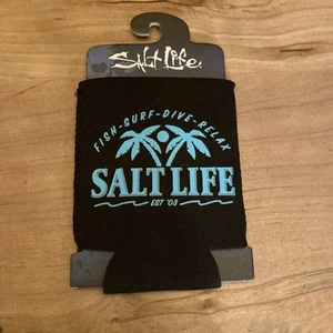Salt Life Dose Koozie schwarz/türkis Fisch Surfen Tauchen Relax Design NEU - Bild 1 von 2