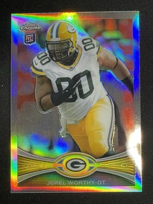 2012 TOPPS CHROME REFRACTOR Jerel Worthy RC Rookie DT Green Bay Packers #93 - Image 1 of 3