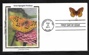 USA SC # 4859 Great Spangled Fritillary  Butterfly FDC . Colorano Silk Cachet - Picture 1 of 1