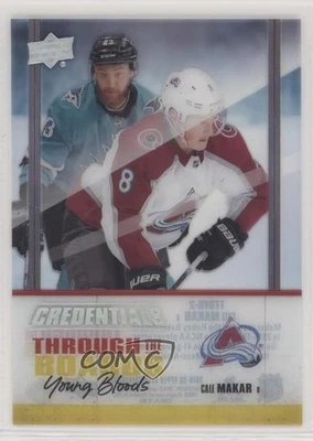 2019 Upper Deck Credentials Through the Boards Young Bloods Cale Makar Rookie RC - Image 1 of 2