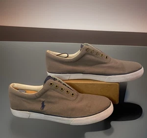 POLO RALPH LAUREN Canvas-Obermaterialschuhe FABIAN Herren Größe 11 D taupe - Bild 1 von 18