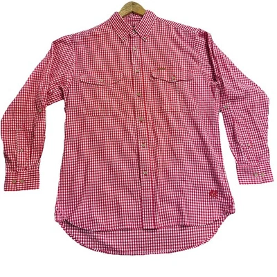 NUEVO SIN ETIQUETAS Camisa Madison Creek Abotonada Para Hombre Mediana Roja Guinga Pesca Al Aire Libre Foto 1 de 4