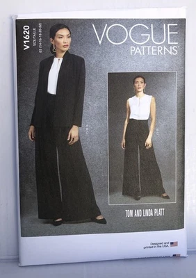 Vogue Patterns V1620 Misses Jacket Top And Pants Sizes 14-22 New Uncut. - Image 1 of 2