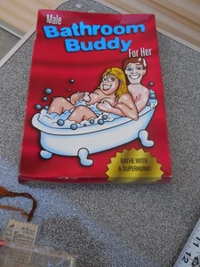 Vintage Bathroom Buddies Inflatable Man for her NEW package has ware - Picture 1 of 8