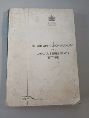 Jaguar Serie III 1971 3 E tipo V12 manual de servicio de reparación sin cubierta Foto 1 de 4