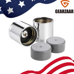 2 PCS Wheel Bearing Buddy 1.98 Inch Bearing Protectors Chrome For Trailer Boat - Picture 1 of 11
