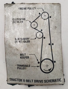 Craftsman V-belt schematic drive decal Part # 146046 - Bild 1 von 3