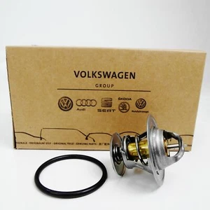 044121113 VW Thermostat + Dichtung 87°C Grad Audi Skoda SEAT VAG - Picture 1 of 12