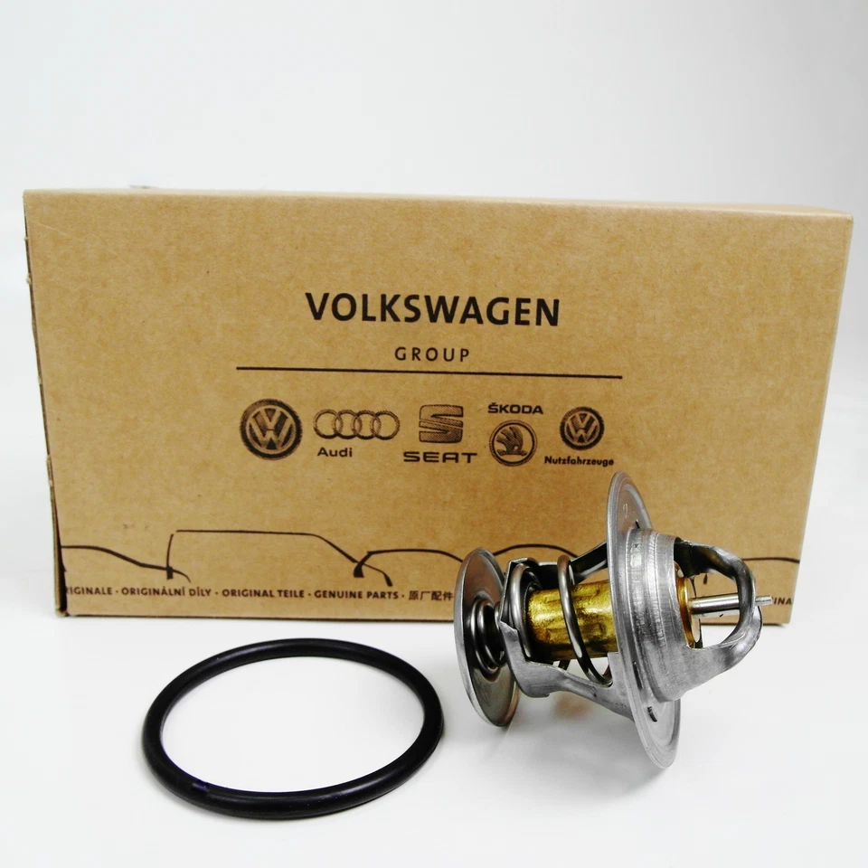 044121113 VW Thermostat + Dichtung 87°C Grad Audi Skoda SEAT VAG - Bild 1 von 4