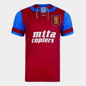 MEN'S RETRO REPLICA FC ASTON VILLA 1992/1993 SOCCER FOOTBALL SHIRT JERSEY SIZE S - Picture 1 of 12