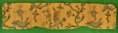 Chinoiserie Glazed Chintz Scallop Valance - Image 1 of 3