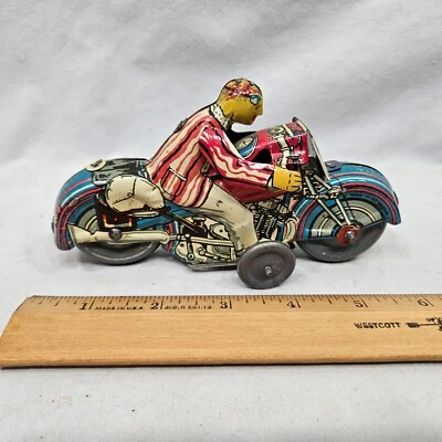 Las mejores ofertas de motocicleta vintage Mettoy Gran Bretaña 5 5/8" de largo litografía estaño cuerda Foto 1 de 4