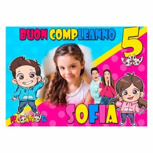 BANNER STRISCIONE COMPLEANNO - Me Contro Te mod 3 - PERSONALIZZATO - Foto 1 di 2