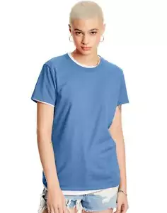 Hanes T-Shirt Perfect-T Women's Short Sleeve Tee Crewneck Cotton Tagless S-3xl - Picture 1 of 44