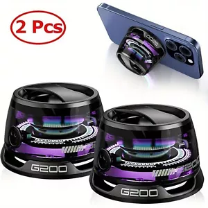 2pack Magnetic Portable Speaker G200 Mini Sound 5.3 Bluetooth Phone Holder - Picture 1 of 19