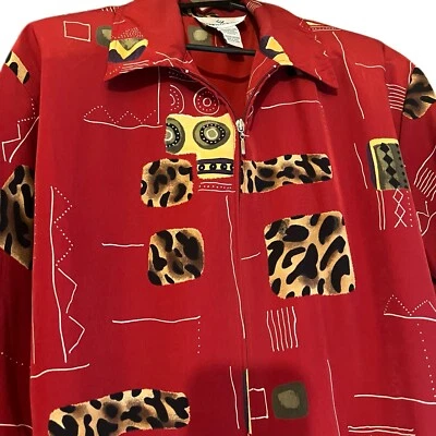 Chaqueta Erin London Vintage Retro Geométrica Años 80 Estilo Rompevientos Talla Med Usada Foto 1 de 4