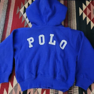 NWT Polo Ralph Lauren Blue Logo Full Zip Hoodie Sweater Toddler Sz 3 Spellout - Picture 1 of 4