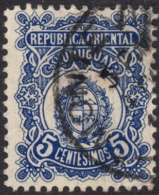 Uruguay SC# 171 1906-07 - F - Escudo - Usado Foto 1 de 2