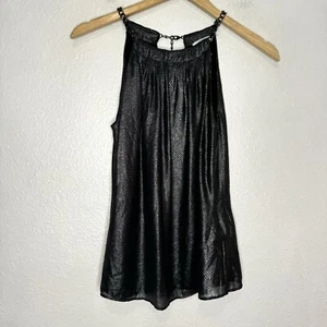 Cache Trapez Tank Top Damen Small Grau Silber Schlangenmuster Kette Neu Ausgehen - Bild 1 von 10