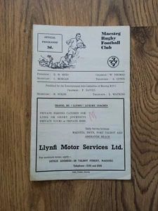 Maesteg v Llanelli April 1963 Rugby Programme - Picture 1 of 2