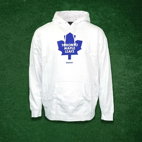 Toronto Maple Leafs Reebok "Jersey Crest" Team Logo Men's White Pullover Hoodie Cover