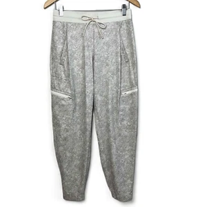 Athleta Größe 4 Venture bedruckt Viper grau konisch Kordelzug leichter Jogger - Bild 1 von 11