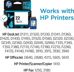 8 HP 22 Ink Cartridge Tri-color C9352AN GENUINE ALL EXPIRED - ALL NEW - Picture 1 of 3