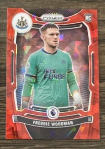 2021-22 Panini Prizm FREDDIE WOODMAN Red Cracked Ice Prizm Rookie card