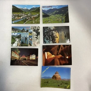 Postcard Mixed Lot Of 7 Posted & Unposted Cards GnuFashion - Picture 1 of 14
