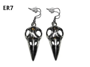 steampunk jewellery earrings plague mask hypoallergenic stainless steel #ER7 - Picture 1 of 4