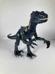 Jurassic World INDORAPTOR Mattel Figure 2022 Blue Black Gold Sounds Posable 16” - Picture 1 of 8
