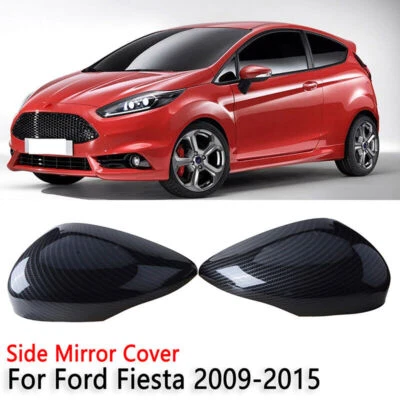 Cubierta de espejo retrovisor lateral negra para Ford Fiesta 2011-2017 Foto 1 de 4